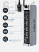 Док-станция 6 в 1 Lemorele для ASUS ROG Ally / Extreme / X / HDMI 4K 30Hz / 100w / x3 USB 2.0 / LAN - изображение 2