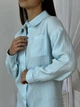 Женская рубашка Pearl из муслина COSY L аквамарин MD02 - изображение 5