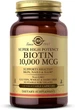Биотин Solgar, Super High Potency Biotin, 10000 мкг, 120 капсул - изображение 1