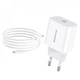 Комплект СЗУ + кабель Lightning Borofone BA38A Plus Speedy PD20W для заряджання White (754596) - зображення 2