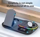 Бездротова Зарядка Qi 4in1 Wireless Charger RGB/Clock JYD WC124 |30W Total| Док-станція для iPhone + iWatch + Airpods - зображення 3