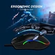Игровая компьютерная мышь Aikun Optical Gaming GX66 USB, RGB подсветка, проводная, 1200-7200DPI Black - изображение 11