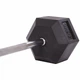 Штанга фиксированная прямая обрезиненная Record Rubber Hexagon Barbell TA-6230-45 длина-95см 45кг - зображення 4