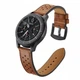 Ремешок 22мм для Amazfit GTR 47mm / GTR 2 / GTR 2e / GTR 3 Pro / GTR 4 перфорированая кожа коричневый - изображение 4