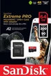 Карта пам'яті microSDXC (UHS-1 U3) SanDisk Extreme Pro A2 64Gb class 10 V30 (R200MB/s, W90MB/s) (adapter) (SDSQXCU-064G-GN6MA) - зображення 2