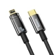 Кабель Baseus Explorer Series Auto Power-Off Fast Charging Data Cable Type-C to IP 20W 1m CATS000001 Black - зображення 4