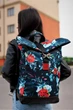 Рюкзак SG Travel bag Троянди Чорний RKTB04023 - зображення 1