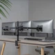 Настольное крепление HiSmart для трех мониторов 17-27" (HS082420) - изображение 4