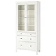 Шафа-вітрина з 3 ящиками ІКЕА HEMNES 90х197 см Біла пляма (50371772) - зображення 1