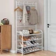 Вішалка для одягу и для взуття New simple floor clothes rack Білий в передпокій з полицям (IS33) - зображення 1