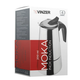 Гейзерна кавоварка 200 мл Vinzer Moka Inox Induction на 4 чашки (50391) - зображення 3