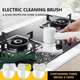 Електрощітка для прибирання та миття посуду з насадками GTM Cleaner Kit 5in1 універсальний набір для чищення, 3 насадки Біла - зображення 4