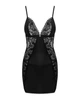 Сорочка та стрінги Obsessive Maderris chemise Чорний XS/S (62104) - зображення 5