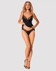 Красивый комплект майка и трусики Obsessive Bella Rou top Черный M/L - изображение 3