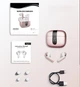 Bluetooth стерео наушники TWS X08 с зарядным кейсом с LED дисплеем и индикатором заряда и активным шумоподавлением Розовый - изображение 9