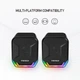 Компьютерная акустика колонка для пк Fantech GS202 Sonar 6W, AUX, USB, LED RGB подсветка Black - изображение 4