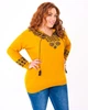 Женский пуловер батал 2XL-4XL (52-60) Желтый - изображение 1