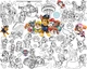 Раскраска Щенячий патруль / Paw patrol Мега большая раскраска 120 х 150 см - изображение 1
