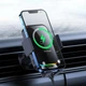 Автодержатель с безпроводной зарядкой Baseus Wireless Charger Halo 15W (SUDD000001) Black - изображение 6