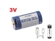 Акумулятор літієвий Li-Ion Keeppower 860mAh, 3В, із захистом, з функцією зарядки USB, RCR123A (100087762) - зображення 1