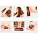 Массажная инфракрасная подушка, роликовый массажер для шеи и спины Massage Pillow Коричневый (v2473) - изображение 8
