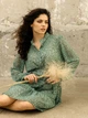 Платье женское летнее шифоновое трапеция с рюшами и подкладкой Seventeen XXL-3XL Зеленое 2061.5367 - изображение 5
