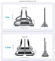 Подставка для ноутбука вертикальная, универсальная DOXONN Vertical Gravity Laptop Stand Aluminum Grey - изображение 3