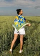 Хустка патріотична (атлас) 90х90 см (С90150-3) - зображення 4