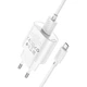 Мережевий зарядний пристрій Hoco C109A, USB, QC 18W, білий, кабель USB to MicroUSB - зображення 3