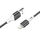 Кабель Borofone BX79 USB to Lightning черный 1 метр для зарядки и передачи данных для устройств Apple - изображение 1
