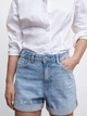 Джинсовые шорты женские Mango Mom80 47037121-TM 32 Голубые (8445922239442) - изображение 4