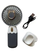 Вентилятор ручной аккумуляторный Mini Fan ZB088C USB Серо-белый - изображение 3