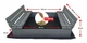 Деревянная песочница для детей SunWood PS 120IMP sz с раскладными скамейками - крышкой дном и брезентом Серая - зображення 5