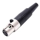 Кабельный разъем mini XLR SA101-3P гнездо 3 контакта на кабель D= 2.0-3.5 мм контакт гнездо (мама) цвет никель / черный MOCO (КНР) - изображение 1
