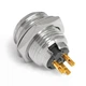 Панельный разъем mini XLR SA137-3P штекер 3 контакта контакт штекер корпус металл MOCO (КНР) - изображение 4