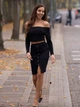 Garnitur (top + spódnica) Merribel Asant SM Black (5907621618711) - obraz 1