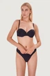 Комплект белья: бюстгальтер push-up и трусики бразилиана Leilieve 70B/S Чёрный (Nero) (79897) - изображение 2