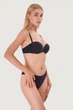 Комплект белья: бюстгальтер push-up и трусики бразилиана Leilieve 70B/S Чёрный (Nero) (79897) - изображение 3