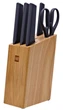 Набір ножів з підставкою Huo Hou Fire Kitchen Steel Knife Set HU0057 Black - зображення 1