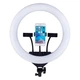 Лампа кільцева LED 45 см MJ-45 18" RGB 64 ПК + 416 ПК lights з 3 тримачами для телефону зйомки фото і відео без штатива чорний Без Бренда (756479) - зображення 1