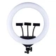 Лампа кільцева LED 45 см MJ-45 18" RGB 64 ПК + 416 ПК lights з 3 тримачами для телефону зйомки фото і відео без штатива чорний Без Бренда (756479) - зображення 2
