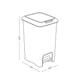 Ведро для мусора MVM с крышкой и педалью BIN-01 45л Серое (BIN-01 45L GRAY) - изображение 4