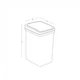 Ведро для мусора MVM с крышкой BIN-04 15 л Серое (BIN-04 15L GRAY) - изображение 3