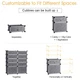 Шафа HCX складана пластикова для взуття Storage Cabinet «А2-5С» Чорна (A25C) - зображення 5