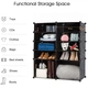 Шафа HCX складана пластикова для взуття Storage Cabinet «А2-5С» Чорна (A25C) - зображення 6