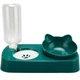 Миска для котов Taotaopets 119906 Forest Green с поилкой 22*28,2*14,5 см двойная - изображение 1