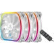 Вентилятор Enermax SQUA RGB WHITE 3x 120 mm 3шт (UCSQARGB12P-W-BP3) - изображение 1