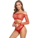 Костюм у велику сітку еротичний CindyLove Червоний XL - зображення 6