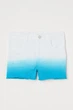 Белые, голубые шорты для девочек H&M 9-10 лет 140 см - изображение 1