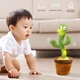Танцующий поющий кактус Kinder Goods в горшке повторюшка с подсветкой 120 песен интерактивный - изображение 4
